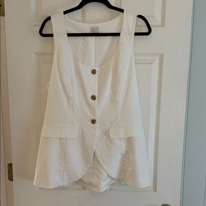 A New Day White Buttoned Blouse